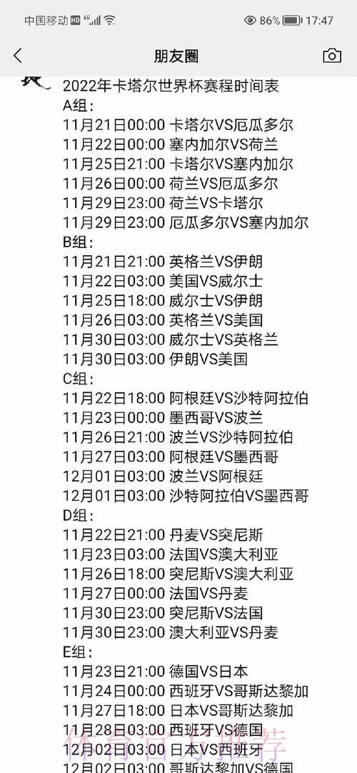深度剖析:世界杯小组赛完整赛程全解析 深度剖析:世界杯小组赛完整赛程全解析